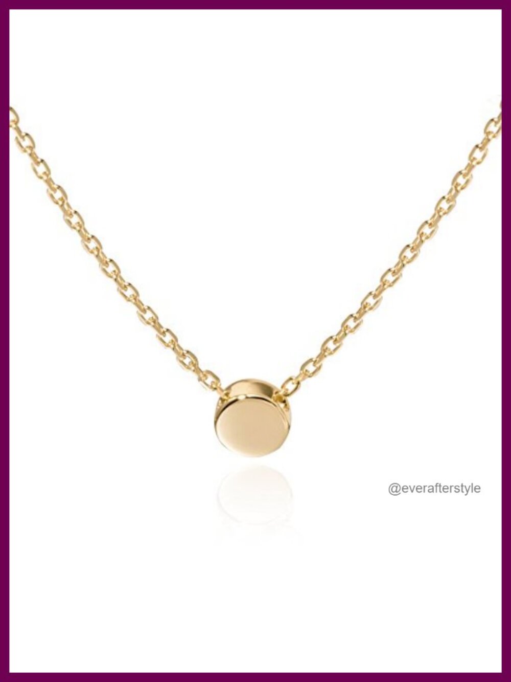 18K Gold Plated S925 Sterling Silver Dainty Dot Pendant Necklace for Women